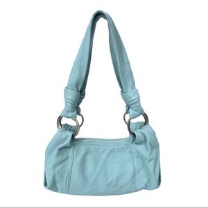 Capaccioli Light Blue Italian Leather Hobo Satchel Shoulder Bag
